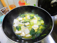 喷香的青菜豆腐汤的做法图解九