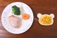 美味的西兰花玉米鸡肉糕做法图解1)