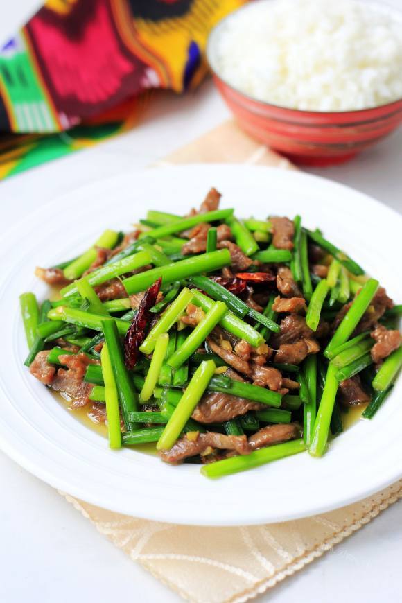 韭苔炒羊肉
