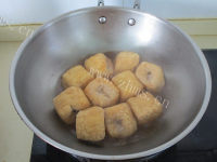 美味的油豆腐塞肉做法图解6)