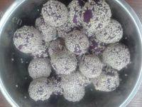 自制紫薯芝麻球做法图解5)
