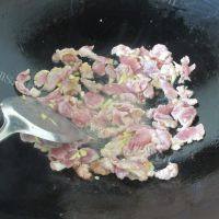 家常菜四季豆炒肉片做法图解7)