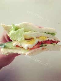 喷香的三明治做法图解10)