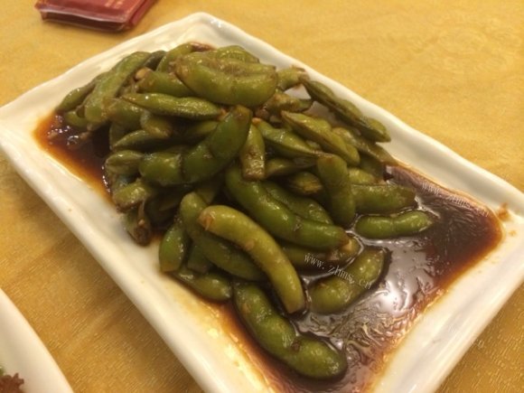 美味的凉拌毛豆