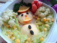 雪人炒饭便当做法图解14)