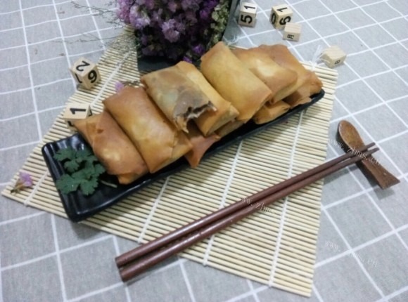 懒人版豆沙春卷