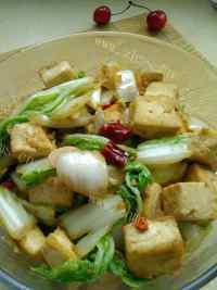 家常菜白菜炒豆腐