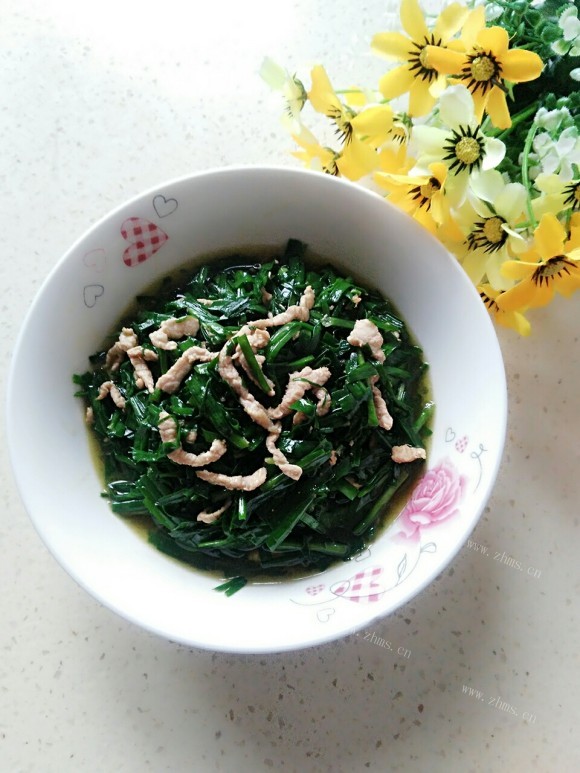色香味俱全的韭菜炒肉丝
