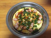 美味的虾仁蒸蛋
