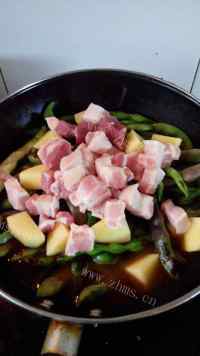 家常菜红烧肉炖豆角