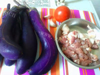 家常虾干肉末焖茄子做法图解2)