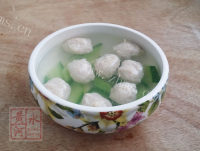 好美味的黄瓜片汆丸子做法图解8)