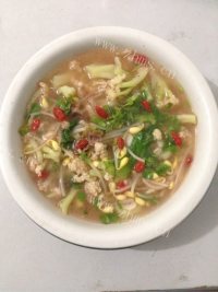 健康虾酱煮豆芽做法图解7)