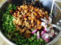 美味南瓜面的豆角肉丁包做法图解7)