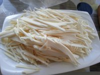 家常菜素炒茭白做法图解2)
