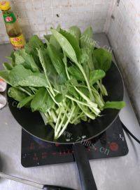 家常菜素炒菜心做法图解3)