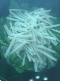 好吃的青菜年糕饭汤做法图解3)