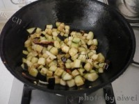 家常菜素炒茄丁
