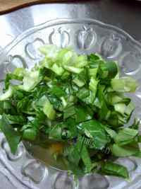 家常菜油菜炒鸡蛋做法图解2)