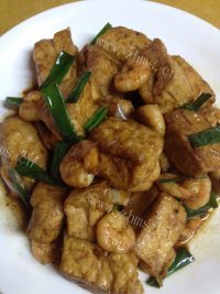 好吃的虾仁豆腐做法图解8)