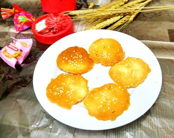 美味的芝麻薄饼