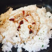 美味的杂菜炒饭做法图解6)
