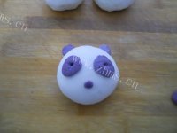 自制熊猫豆沙包做法图解9)