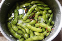 下酒菜糟毛豆做法图解4)