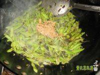 家常菜榄菜四季豆做法图解9)