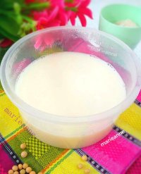 色泽不错的原味豆浆