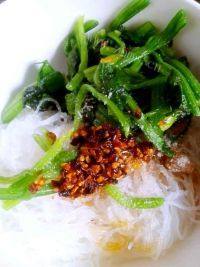 家常菜菠菜拌粉丝做法图解3)