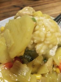 自制猪肉蔬菜咖喱做法图解23)