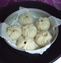 美味的豆沙包子做法图解14)