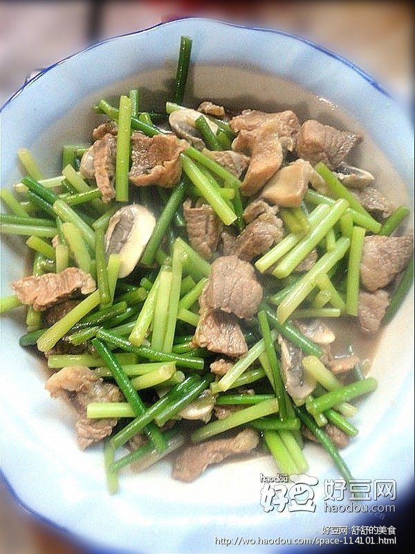 蒜苔烧肉