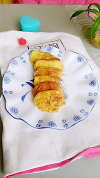 美味的香煎馒头片