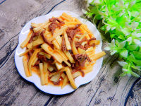 家常菜茭白炒牛肉