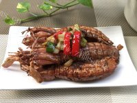 美味的椒盐濑尿虾