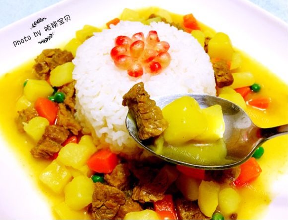 铁质丰富的咖喱牛肉饭