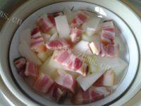 家常菜咸肉蒸冬瓜做法图解4)