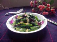 家常菜炝炒油麦菜