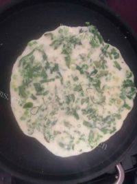 家常的菠菜鸡蛋饼做法图解6)