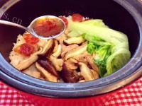 香喷喷的香菇肉片煲仔饭做法图解21)