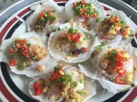 特色美食蒜蓉粉丝蒸扇贝做法图解8)