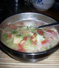 营养美食番茄生菜粥做法图解11)