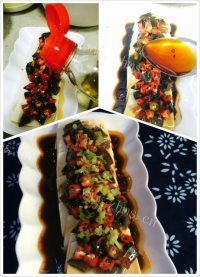 家常菜凉拌皮蛋豆腐做法图解4)