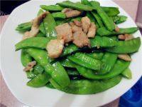 诱人的荷兰豆炒肉片