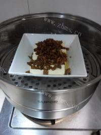 家常菜肉末蒸豆腐做法图解7)