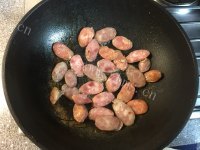 好吃的青椒香肠炒饭做法图解3)