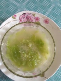 好吃的小米菜叶粥做法图解5)