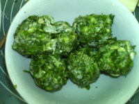 咸鲜的蒸茼蒿丸子做法图解9)